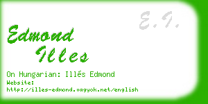 edmond illes business card